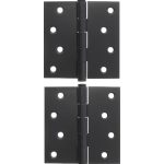 Scharnier vierkant model met losse pen 89 x 89 mm zwart