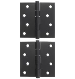 Scharnier vierkant model met losse pen 89 x 89 mm zwart