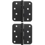 Scharnier rond model met losse pen 89 x 89 mm zwart