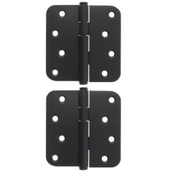 Scharnier rond model met losse pen 89 x 89 mm zwart