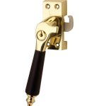 SKG Raamsluiting Met Sluitplaat Links Antique ebben messing ongelakt