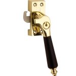 SKG Raamsluiting Met Sluitplaat Rechts Antique ebben messing ongelakt