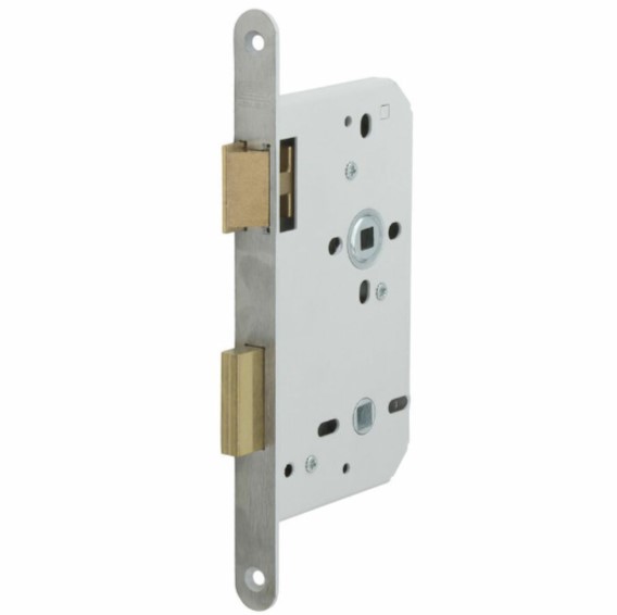 Nemef toilet-badkamer slot 644 DIN rechts WC72/8 met afgeronde voorplaat rvs geborsteld