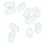 10 Aanslagdopjes voor deurkozijnen cilindrisch 7x13 mm wit