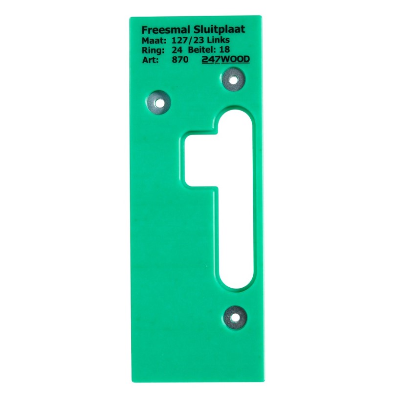 247WOOD Freesmal sluitplaat 127x23 links