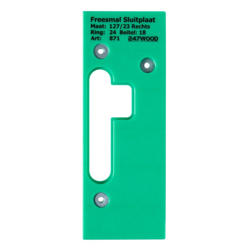 247WOOD Freesmal sluitplaat 127x23 rechts