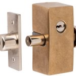 Bijzetslot Elegant buiten draaiend messing antiek