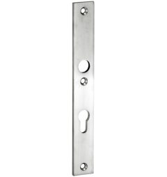 SKG3 rechthoekig smal schild PC55 binnen mat nikkel ongelakt