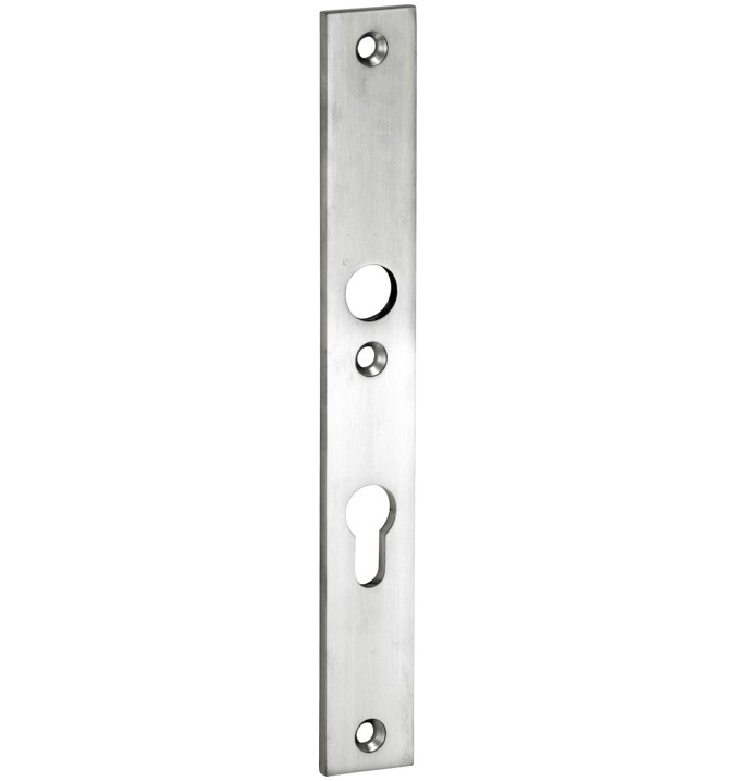 SKG3 rechthoekig smal schild PC92 binnen mat nikkel ongelakt