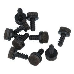 Viltglijder rond Ø14 mm met pin zwart