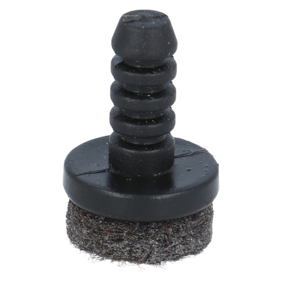 Viltglijder rond Ø14 mm met pin zwart - Afbeelding 3