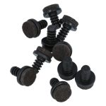 Viltglijder rond Ø18 mm met pin zwart