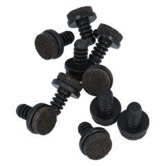 Viltglijder rond Ø18 mm met pin zwart