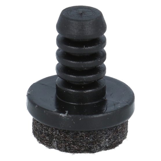 Viltglijder rond Ø18 mm met pin zwart - Afbeelding 3