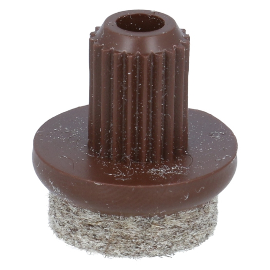 Viltglijder rond Ø21 mm met pin donkerbruin - Afbeelding 3