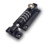 Schuifgrendel met cijferslot zwart gelakt