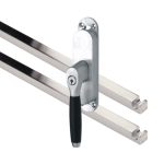 Kruk-espagnolet Afsluitbaar Ton ebben Links mat nikkel Ongelakt Inclusief 2 Stangen