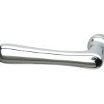 Enkele deurklink Linea links glans chroom