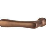 Enkele deurklink Linea links messing antiek brons