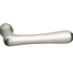 Enkele deurklink Linea rechts mat nikkel PVD