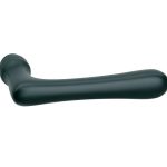 Enkele deurklink Linea rechts mat zwart