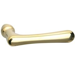 Enkele deurklink Linea rechts messing PVD