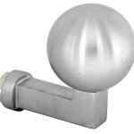 Knop Bauhaus kogel tbv SKG schild mat chroom