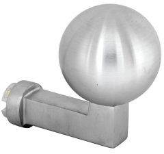 Knop Bauhaus kogel tbv SKG schild mat chroom