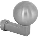 Knop Bauhaus kogel tbv SKG schild mat nikkel PVD