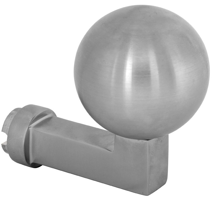 Knop Bauhaus kogel tbv SKG schild mat nikkel PVD