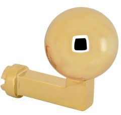 Knop Bauhaus kogel tbv SKG schild messing PVD