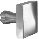 Knop Bauhaus tbv SKG schild mat nikkel PVD