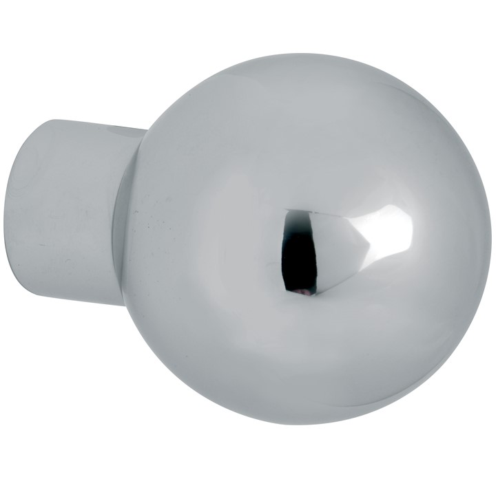 Knop Kogel tbv SKG schild glans chroom