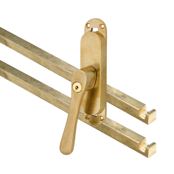 Kruk-espagnolet Linea Links messing Antiek Inclusief 2 Stangen