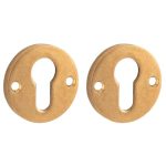 Set van twee PC-Plaatjes Elegant BB messing antiek