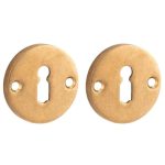 Set van twee Sleutelplaatjes Elegant BB messing antiek