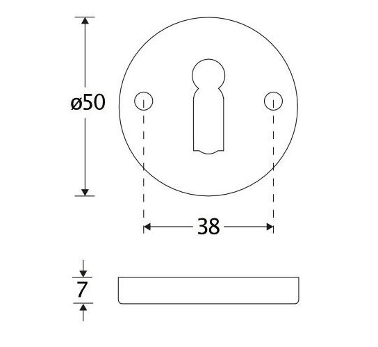 Set van twee Sleutelplaatjes Elegant BB messing antiek - Afbeelding 2