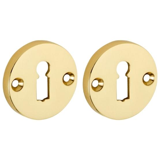 Set van twee Sleutelplaatjes Elegant BB messing ongelakt