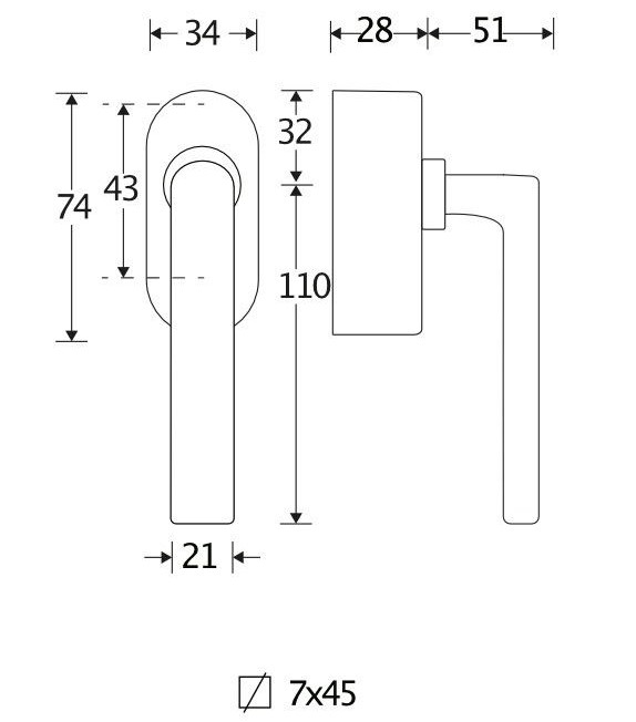 SKG2 Draaikiepgarnituur afsluitbaar Padania/Elegant messing antiek - Afbeelding 2