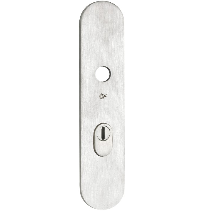 SKG3 ovaal schild PC55 buiten met kerntrekbeveiliging mat nikkel PVD