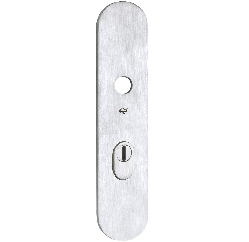 SKG3 ovaal schild PC72 buiten met kerntrekbeveiliging mat chroom