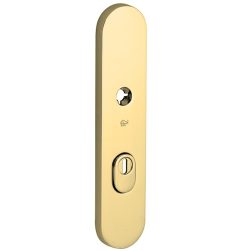 SKG3 ovaal schild PC72 buiten met kerntrekbeveiliging messing PVD