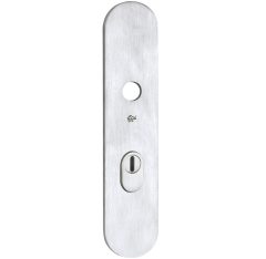 SKG3 ovaal schild PC92 buiten met kerntrekbeveiliging mat chroom