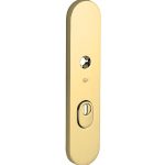 SKG3 ovaal schild PC92 buiten met kerntrekbeveiliging messing ongelakt