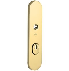 SKG3 ovaal schild PC92 buiten met kerntrekbeveiliging messing ongelakt