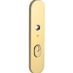 SKG3 ovaal schild PC92 buiten met kerntrekbeveiliging messing PVD