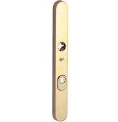 SKG3 ovaal smal schild PC92 buiten met kerntrekbeveiliging messing PVD