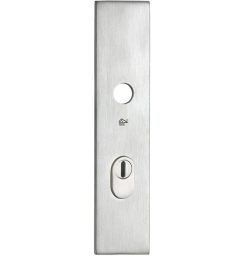 SKG3 rechthoekig schild PC55 buiten met kerntrekbeveiliging mat nikkel PVD