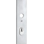 SKG3 rechthoekig schild PC72 buiten met kerntrekbeveiliging mat chroom