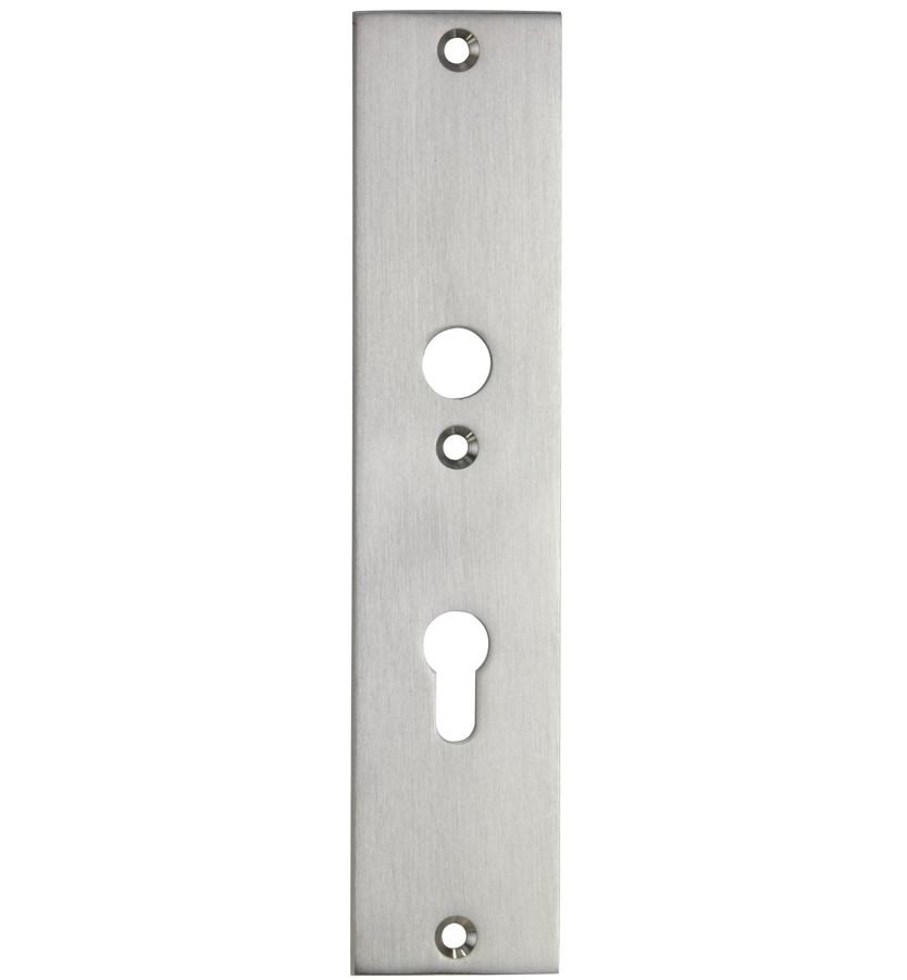 SKG3 rechthoekig schild PC92 binnen mat nikkel ongelakt